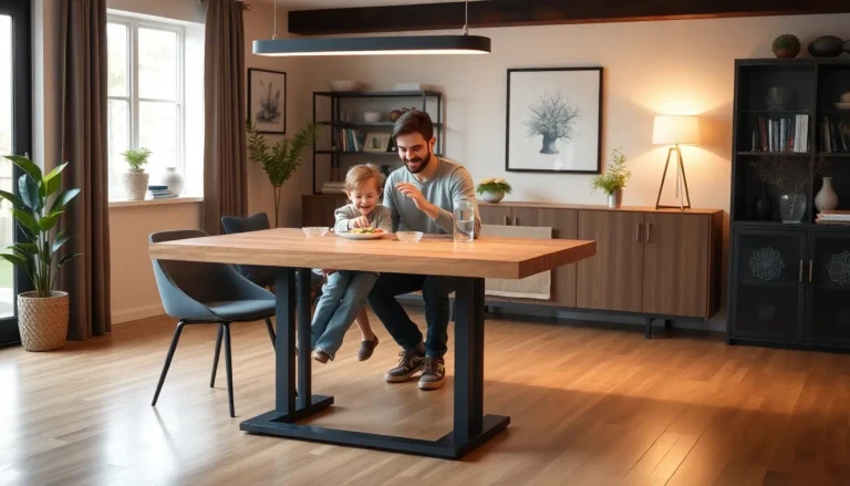 adjustable height dining table
